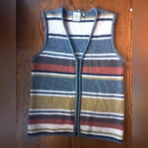L🎄L'Equipe Vintage Wool Men Striped Knitted Vest